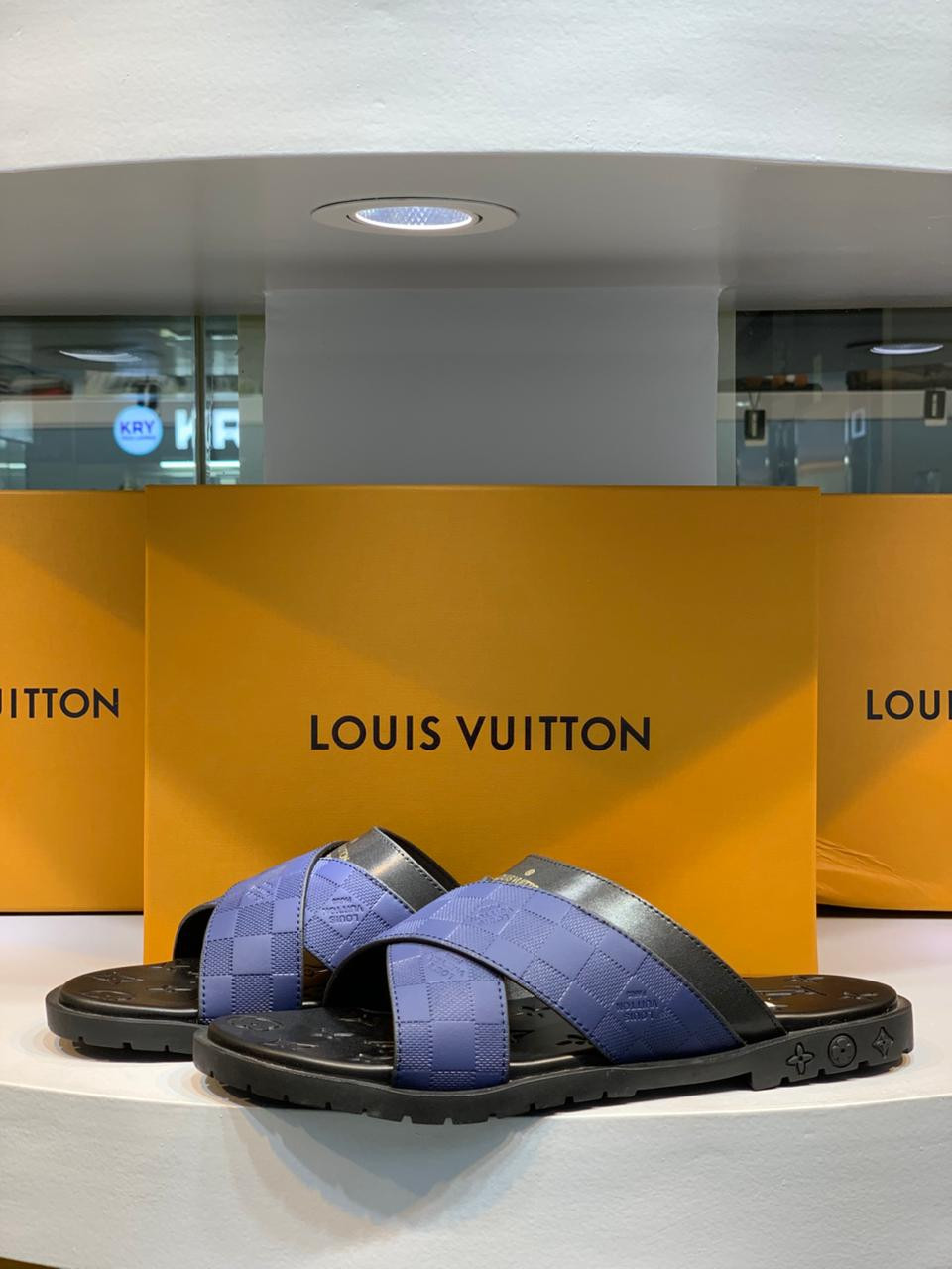 Louis Vuitton Cross Mules Blue/Black (1:1)
