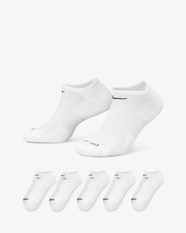 Nike Dri-Fit Plus Cushion ''White'' Ankel Socks (5pair=1Box)