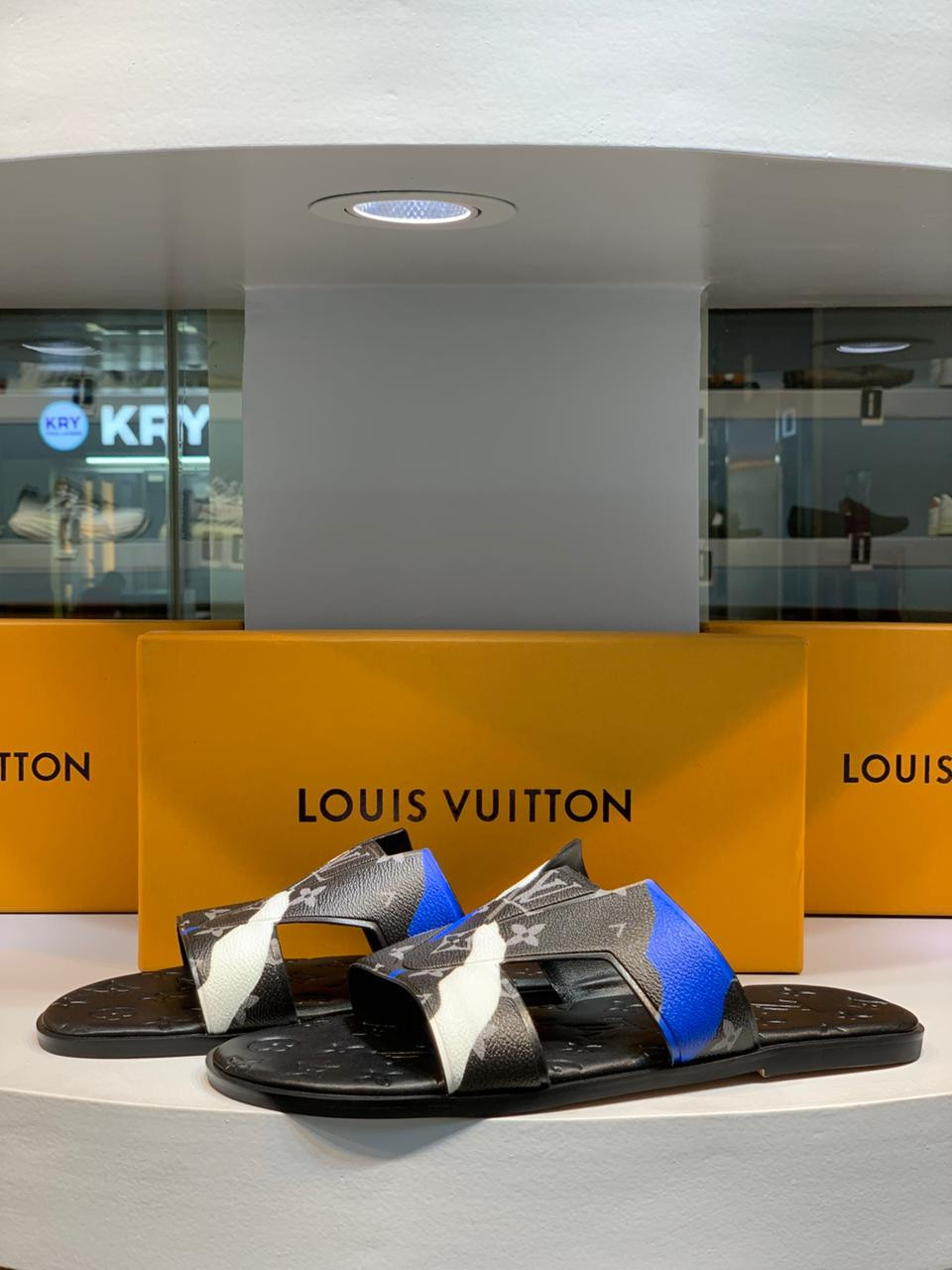 Louis Vuitton Oasis Mules Sliper Blue/Black (1:1)